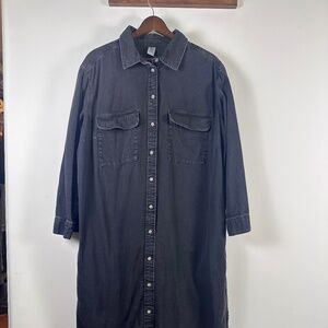 H&M Denim Shirtdress (Longline) - Women’s L